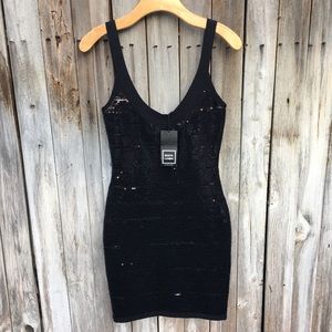 NWT Herve Leger Lilykate Sequin Bandage Dress M